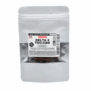 Delta 9 THC 10MG + 5MG CBD Infused Caramels 4-ct (Total THC 40MG)