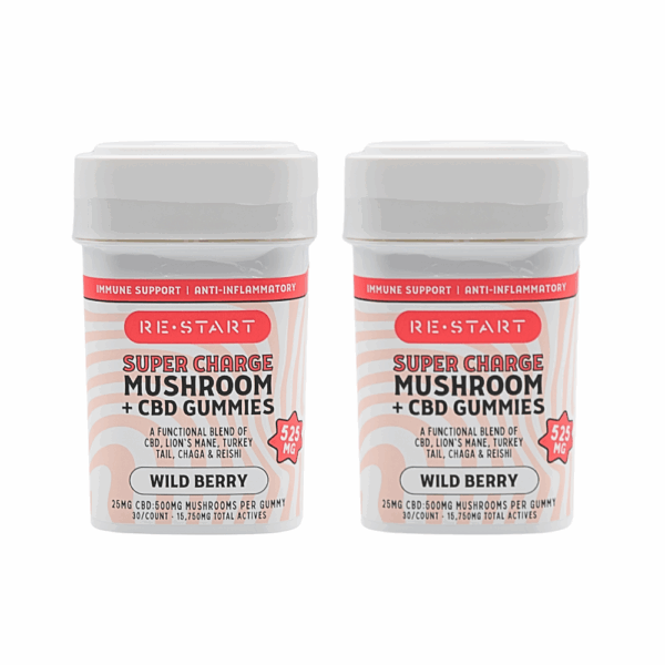 CBD Super Charge Mushroom 525mg Gummies 30-ct - Image 2