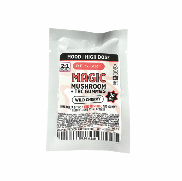 Delta 9 Magic Mushroom Gummies 30mg Wild Cherry 1-ct