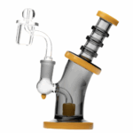 Human Grade 6” Bent Neck Dab Rig - Smoke