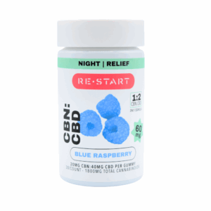 CBN CBD 60MG Gummies 30-ct Blue Raspberry NO THC
