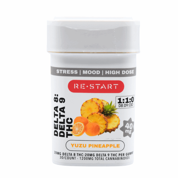 Delta 9 20MG + Delta 8 20MG Gummies Yuzu Pineapple - Image 3