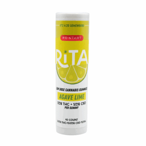 Rita Delta 9 THC 5MG + CBD 5MG Gummies - Agave Lime (Total THC 50MG) 10/ct