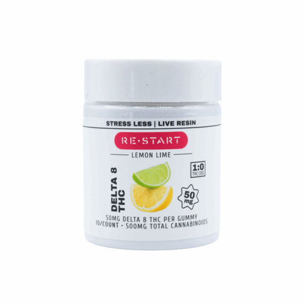 Delta 8 THC 50MG Live Resin Gummies Lemon Lime