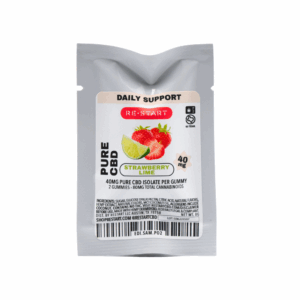 Pure CBD Gummies Strawberry Lime 40MG 2-ct NO THC