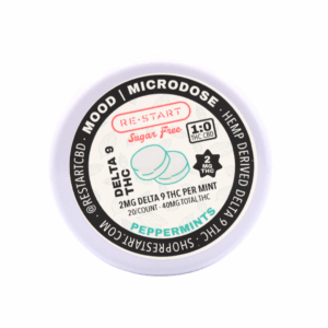 Microdose Delta 9 2MG THC Sugar-Free Peppermint Mints 20-ct