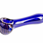 Red Eye Glass Econo Swirl  Hand Pipe - Blue