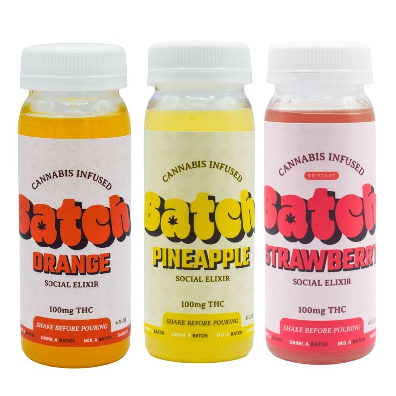 RESTART Batch 100mg D9 THC Party Punch 4oz 3-pack Variety Bundle