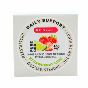 CBD NO THC Gummies 100MG Strawberry Lime 4-ct