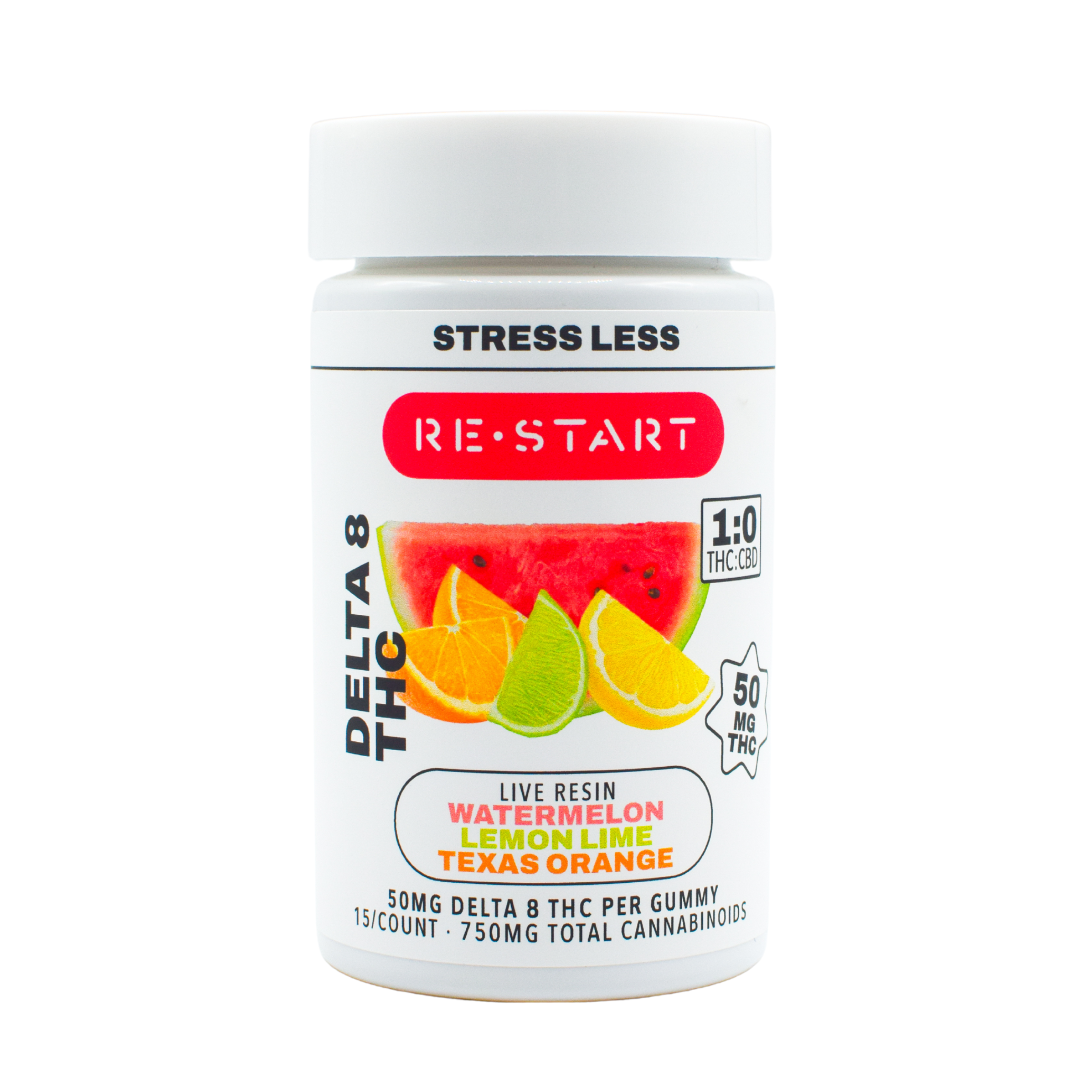 Delta 8 50mg Live Resin Gummies Assorted Fruit - Image 2