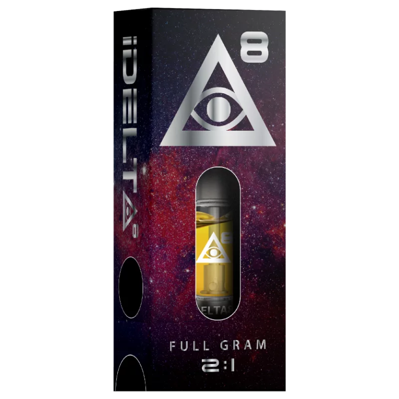 iDelta 8 Vape Cartridge Silver + CBD 2:1 1mL *ONLINE ORDER ONLY
