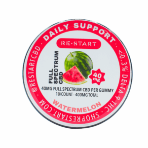 CBD Full Spectrum 40MG Gummies Watermelon 10-ct (Reg. Price $15)