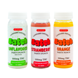 RESTART Batch 100mg D9 THC Party Punch 4oz 3-pack Bundle “Last Call for Pineapple"