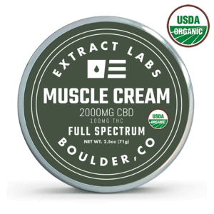 Organic Muscle Cream Full Spectrum 2000mg CBD + 100MG THC