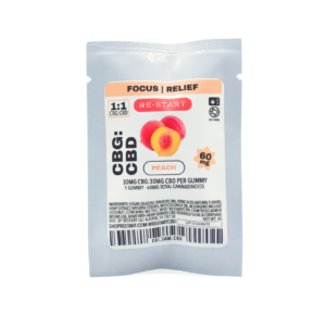 CBG CBD NO THC 60MG Gummies Peach 1-ct