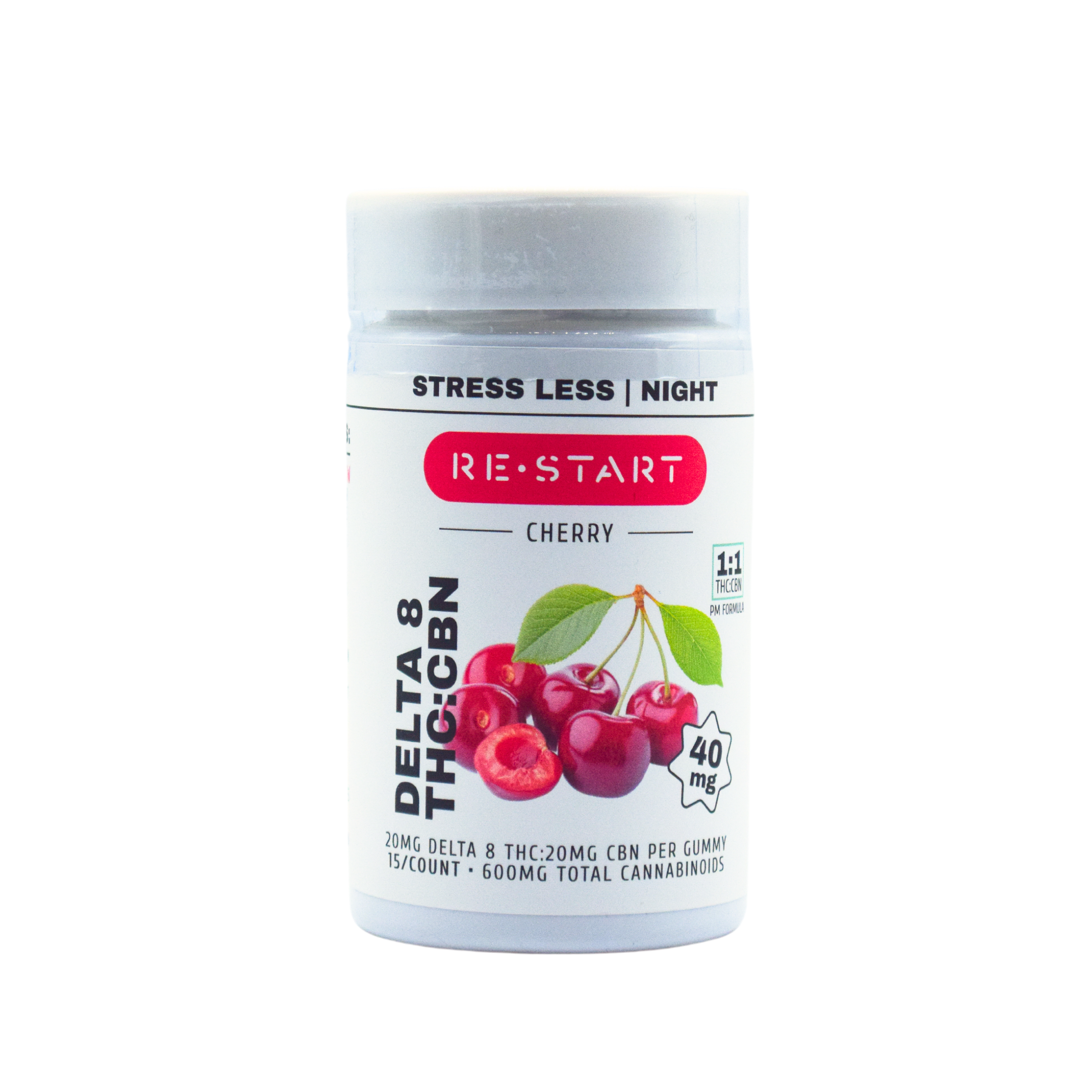 Delta 8 THC CBN 40MG Gummies Cherry (1:1)