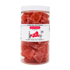 Delta 8 THC 100MG Gummies Raspberry 90-ct
