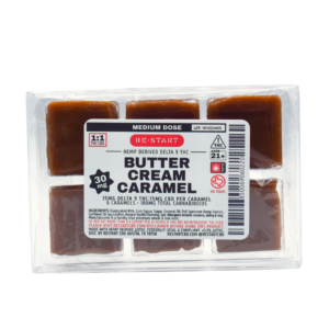 Delta 9 THC CBD 30MG Butter Cream Caramels 6-ct