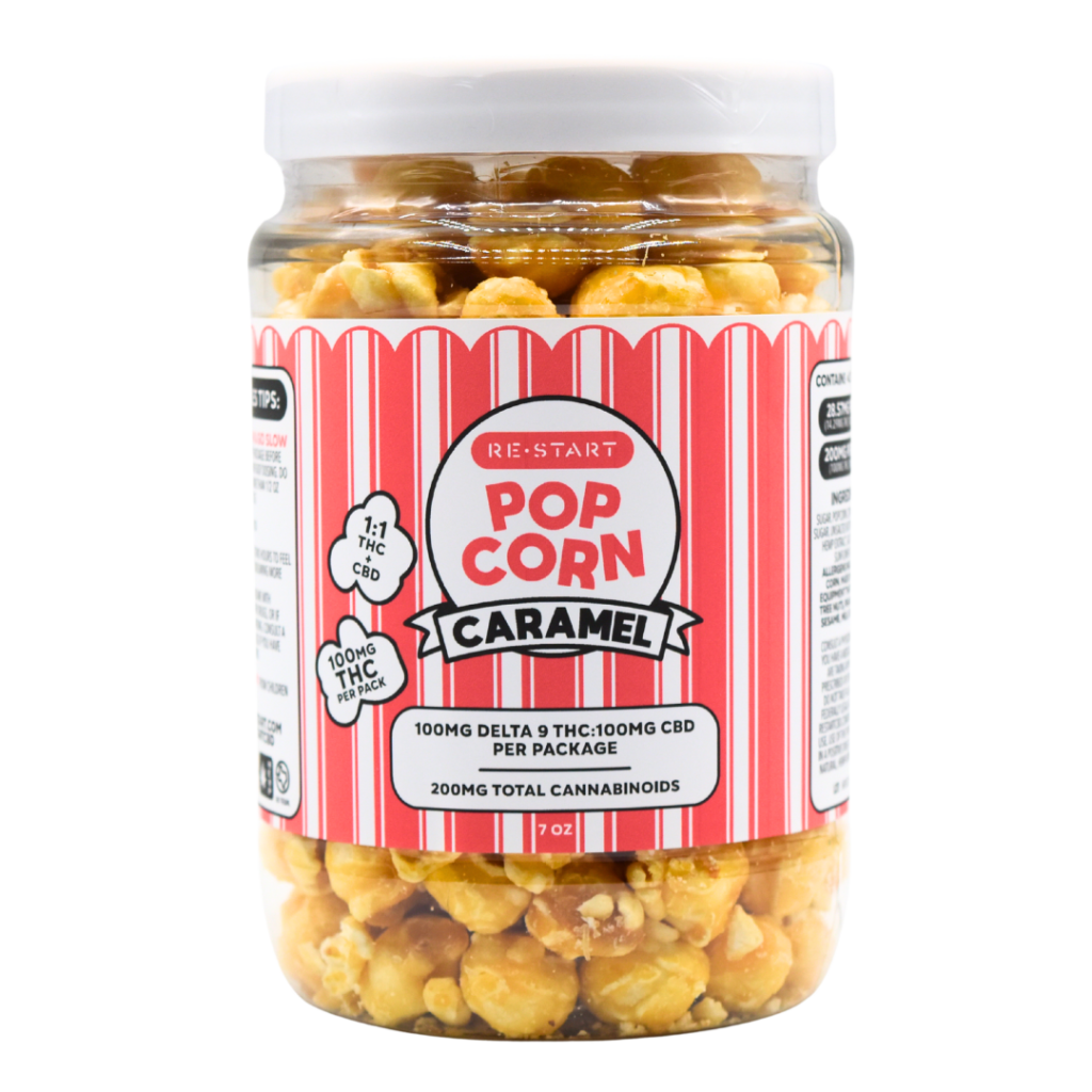 Delta 9 THC CBD 200MG Popcorn Charamel 7oz (1:1)