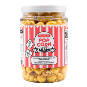 Delta 9 THC 100MG + CBD 100MG Caramel Popcorn 7oz