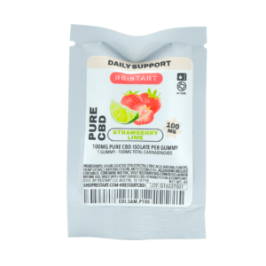 CBD NO THC Gummies 100MG Strawberry Lime 1-ct