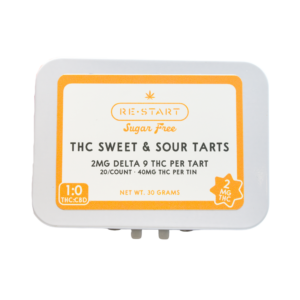 THC Sour Fruit Tarts 20-ct Microdose (Total THC 40MG)