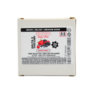 Sugar-Free Delta 9 10MG + CBD 10MG Gummies 4-ct (Total THC 40MG)