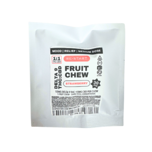 Delta 9 THC CBD 30mg Strawberry Fruit Chews 1-ct