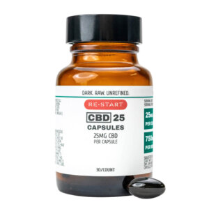Dark Unrefined CBD Capsules 25mg 30-ct