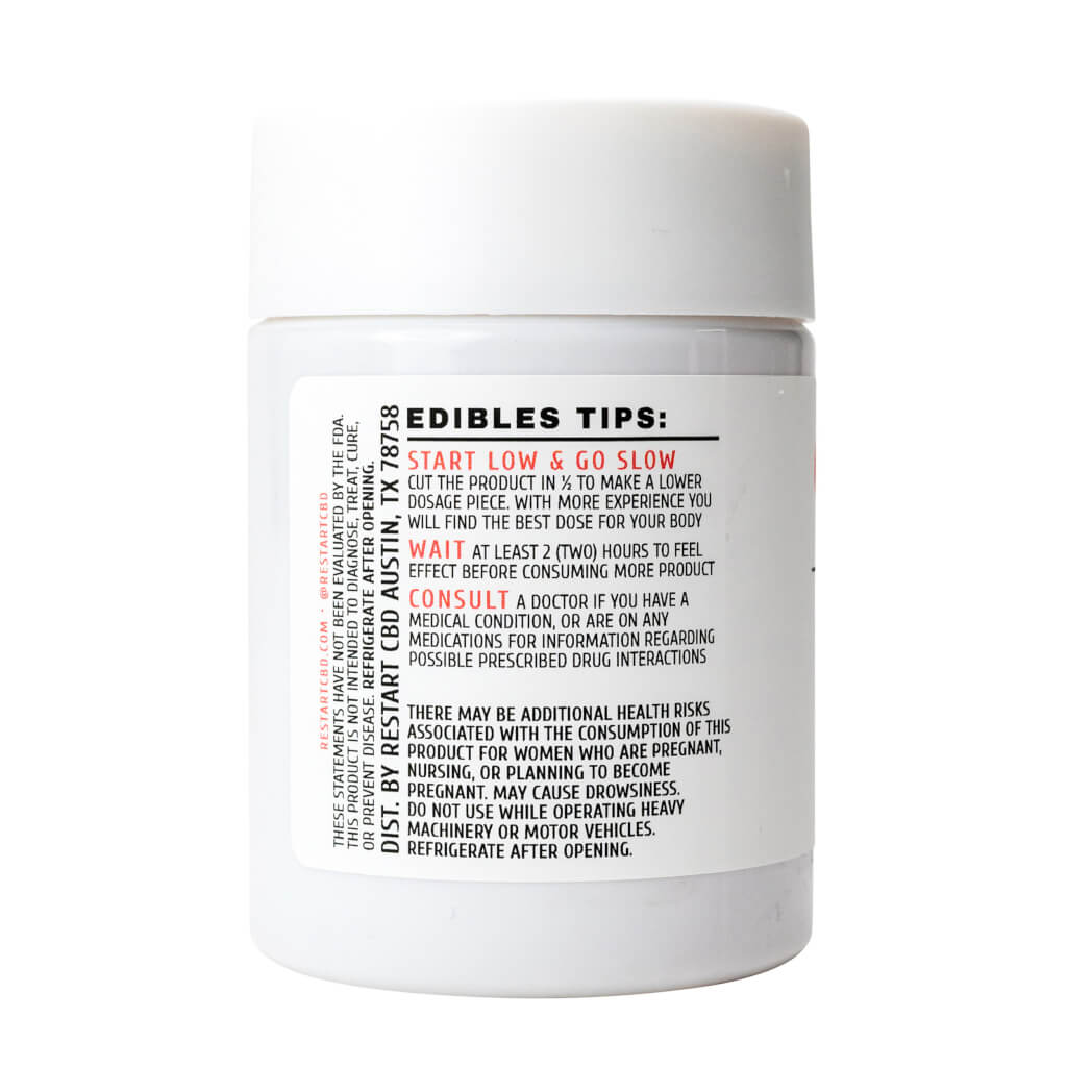 CBG CBD NO THC 60MG Gummies Peach - Image 3