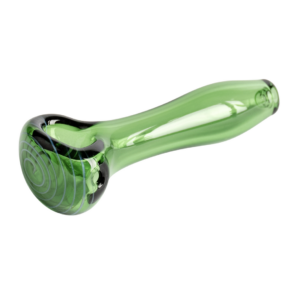 Red Eye Glass Econo Swirl Hand Pipe - Green