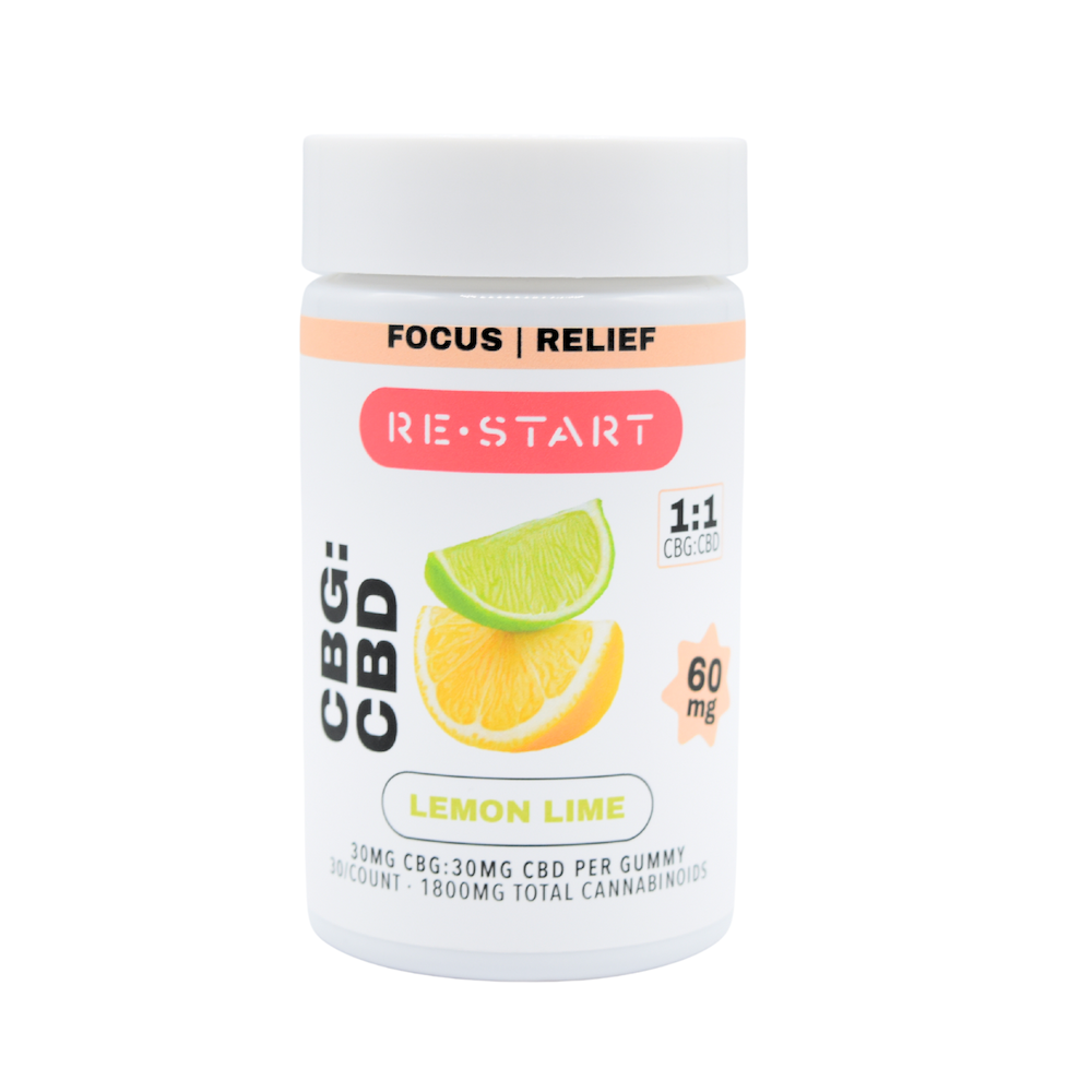 CBG CBD 60MG Gummies 30-ct Lemon Lime