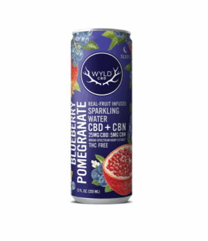 Wyld Sparkling Water CBN CBD 30mg Blueberry Pomegranate 12oz