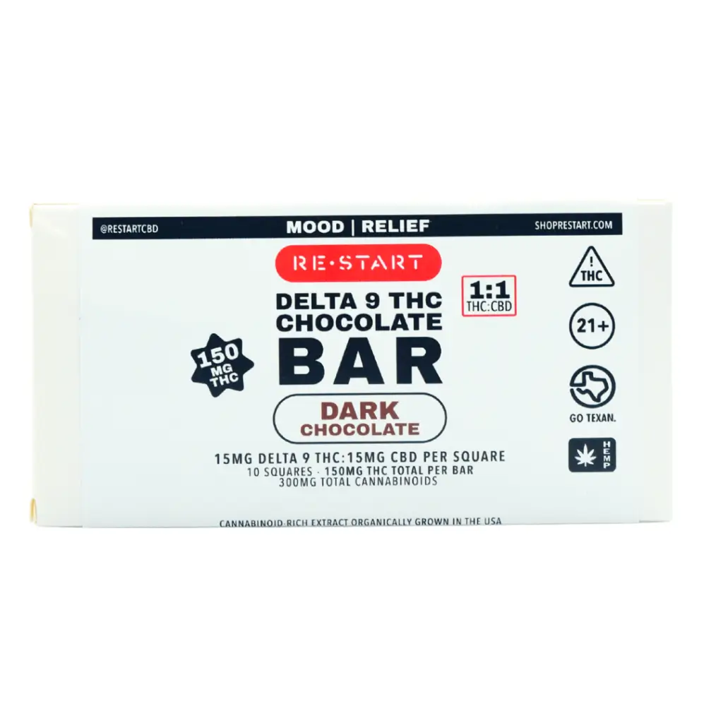 Delta 9 THC CBD 300MG Chocolate Bar (1:1)