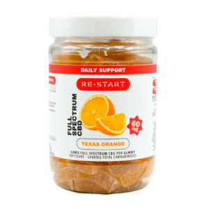 CBD Full Spectrum 60MG Gummies Texas Orange 90ct *Online Only