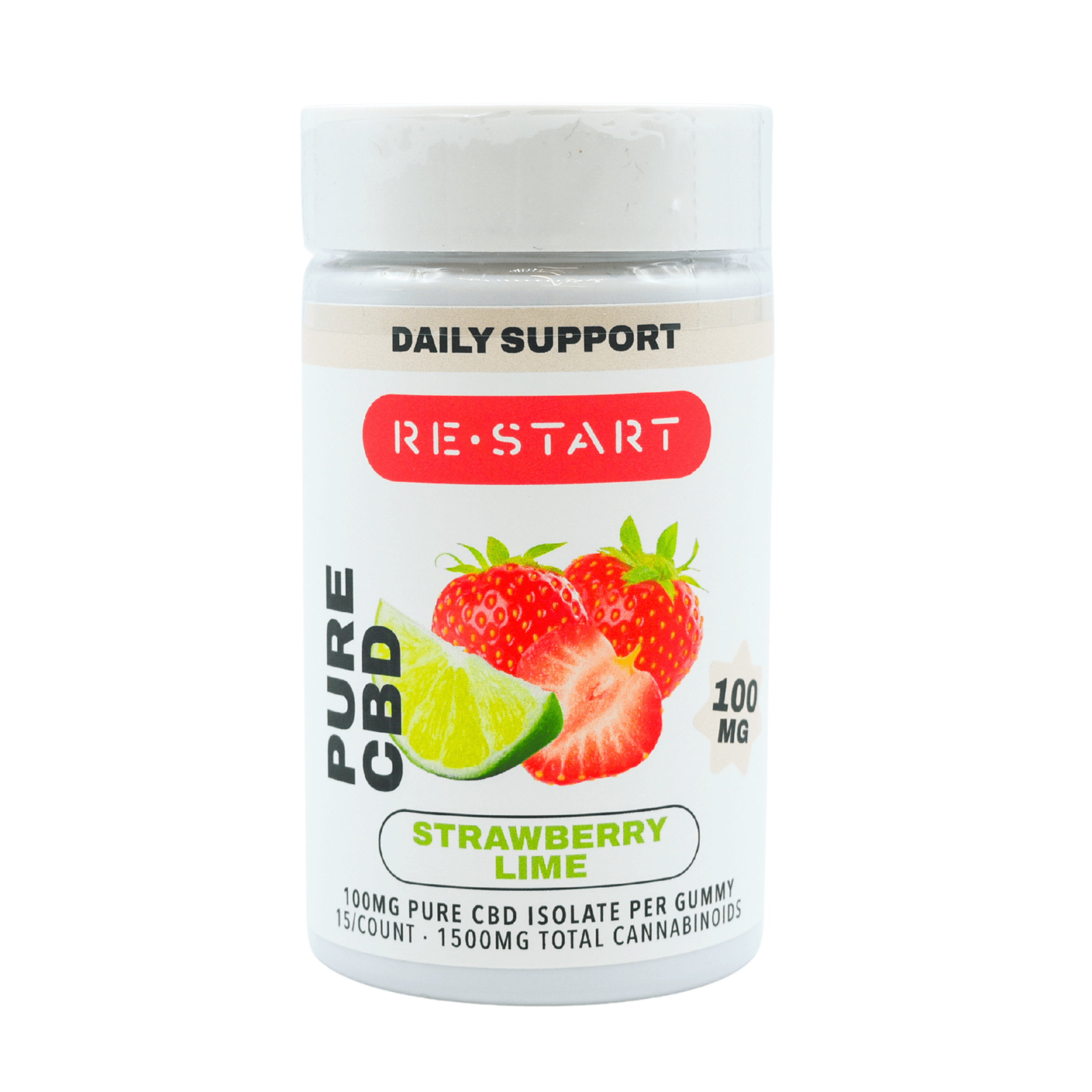 CBD 100MG Gummies Strawberry Lime NO THC - Image 2