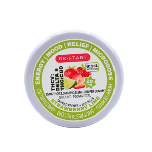 THCV Delta 9 THC CBD 20MG Energies Gummies Strawberry (8:1:1)