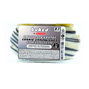 Delta 9 THC 25MG Chocolate Covered  Sandwich Cookies 2-ct