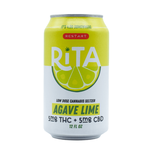 RESTART Rita Delta 9 THC 10MG Cannabis Seltzer Agave Lime - Image 2