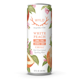 Wyld THC CBG 20MG Sparkling Water White Peach (1:10)