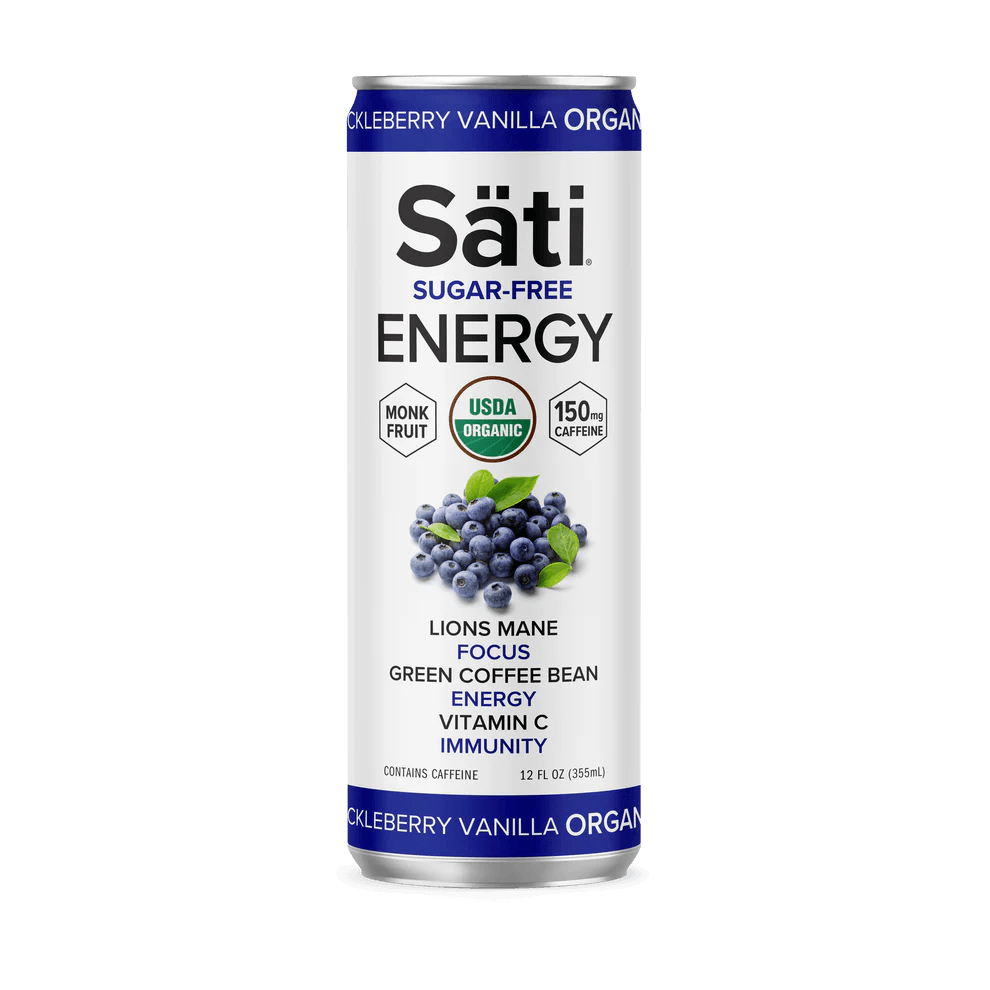 Sati Organic Sugar-Free Energy Drinks 12oz (150MG Caffeine) - Image 3