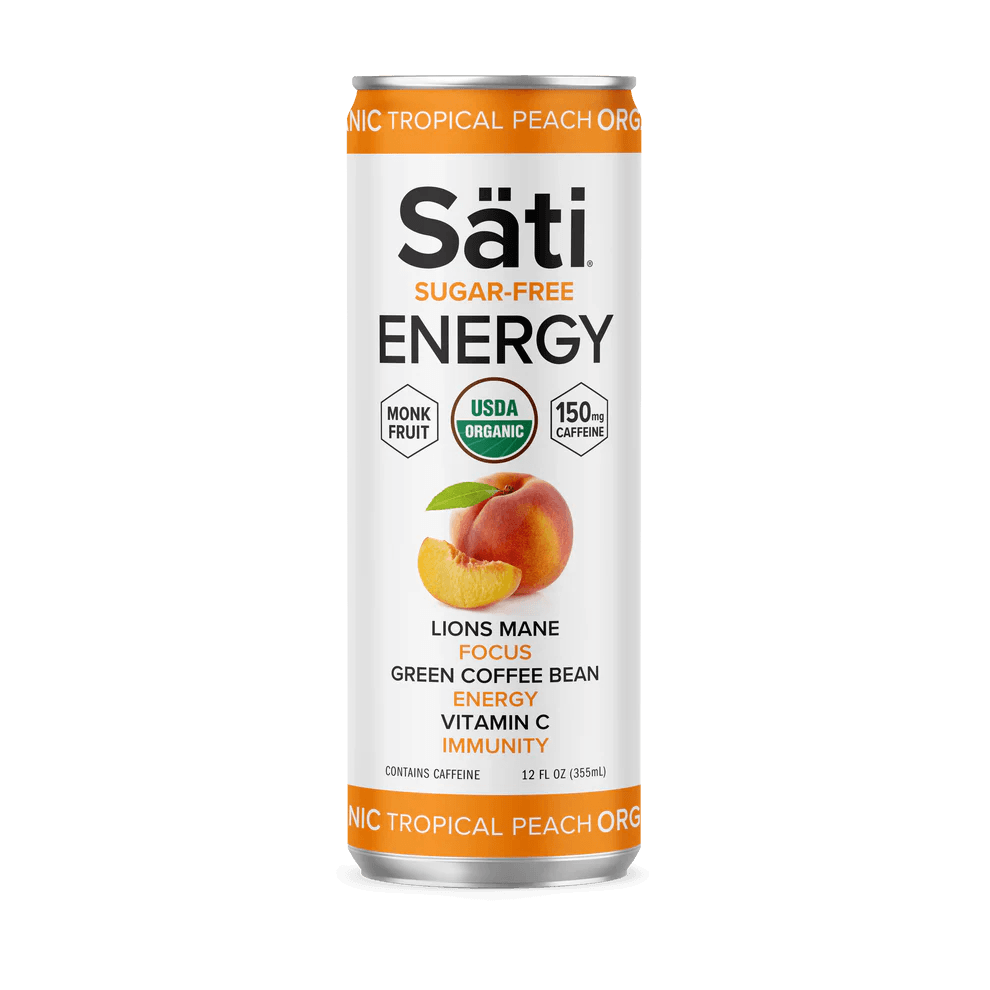 Sati Organic Sugar-Free Energy Drinks 12oz (150MG Caffeine) - Image 4