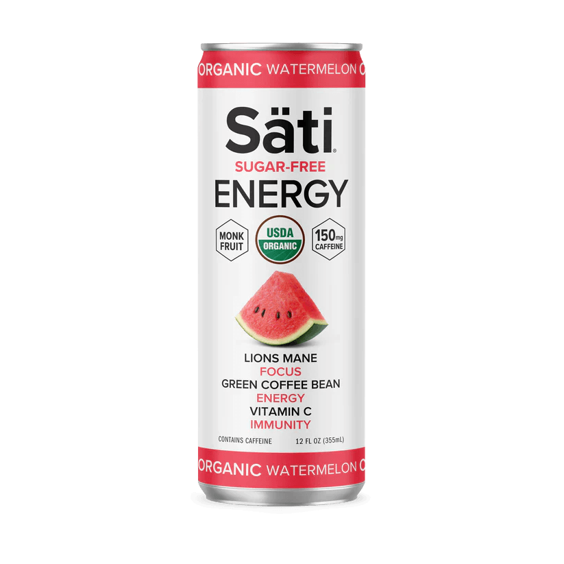 Sati Organic Sugar-Free Energy Drinks 12oz (150MG Caffeine) - Image 2