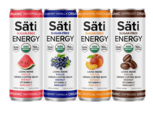 Sati Organic Sugar-Free Energy Drinks 12oz (150MG Caffeine)